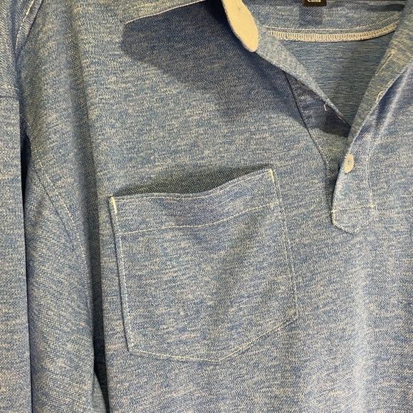 FOOTJOY Heather Blue Golf Polo Shirt Size large - Picture 3 of 5